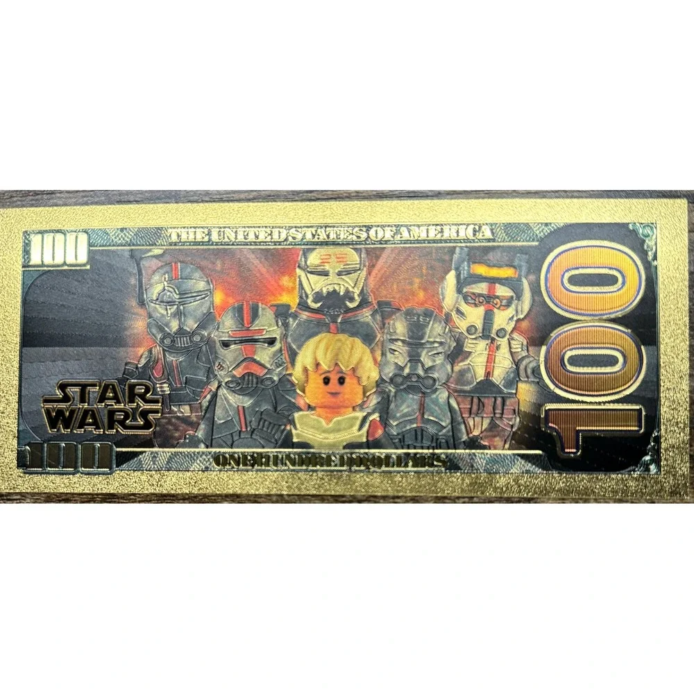 Crosshair - Bad‎ Batch - Star Wars 24k Gold Foil Banknote Collectible $100 Bill